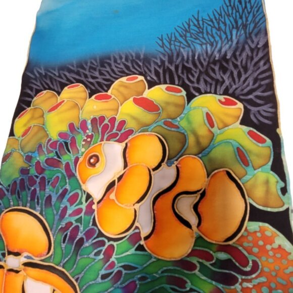 Original Batik Art Hand Painted Wall Hanging Art Décor  44" x 12" - Picture 3 of 8